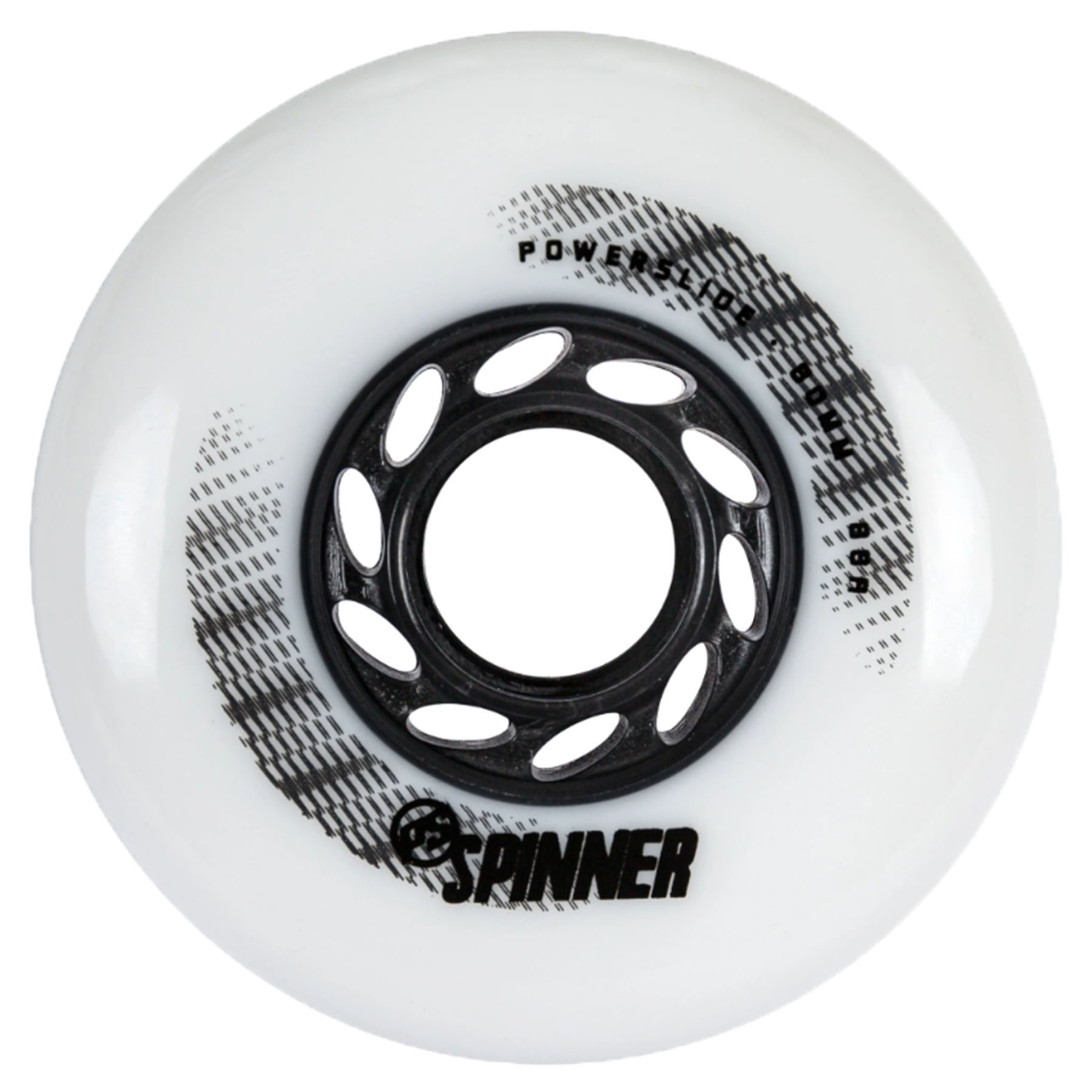 Spinner Blanco/Negro 80mm 88a X4 Unidades